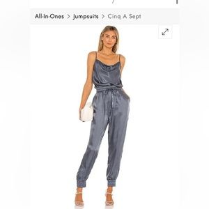 Cinq a Sept Finnley Jumpsuit BLUE Size S